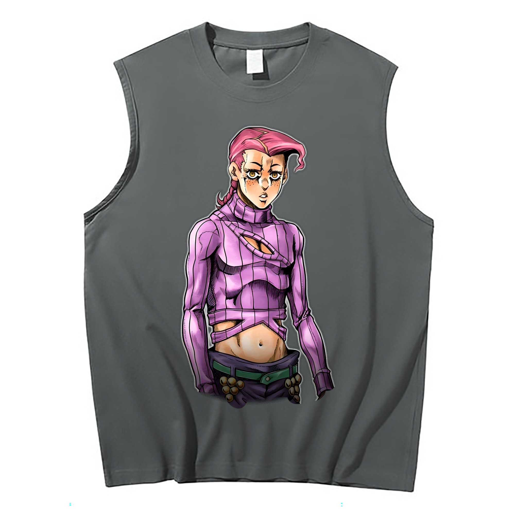 （画像用） ジョジョの奇妙な冒険 ビネガー?ドッピオ JoJo's Bizarre Adventure Vinegar Doppio コットン100％タンクトップ（フロントプリント）
